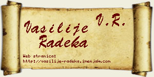 Vasilije Radeka vizit kartica
